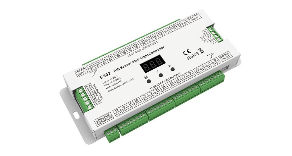 5-24VDC 32CH*1A PIR Sensor Stair Light Controller ES32