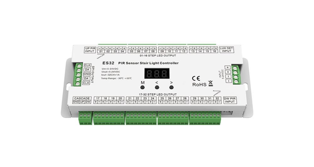 5-24VDC 32CH*1A PIR Sensor Stair Light Controller ES32