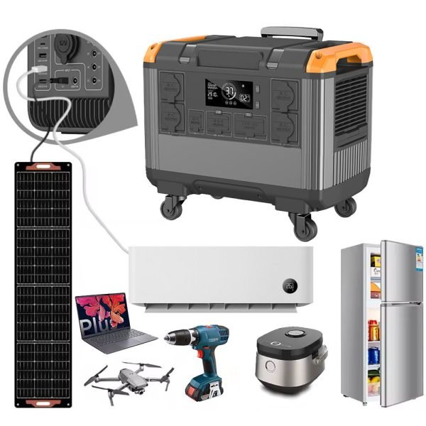 portable power station with solar panel